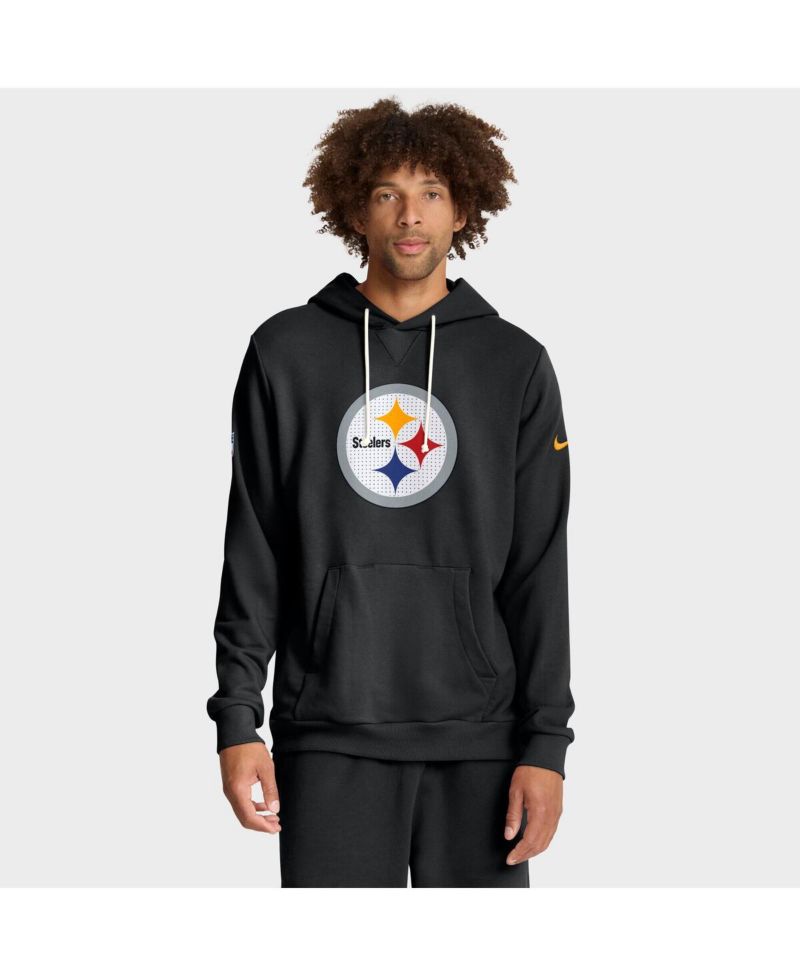 Men's Black Pittsburgh Steelers Sideline Standard Issue Initial Home Dri-FIT Hoodie