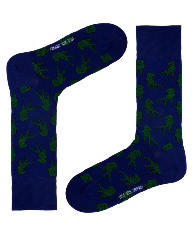 Women's T-Rex W-Cotton Novelty Crew Socks with Seamless Toe Design, Pack of 1