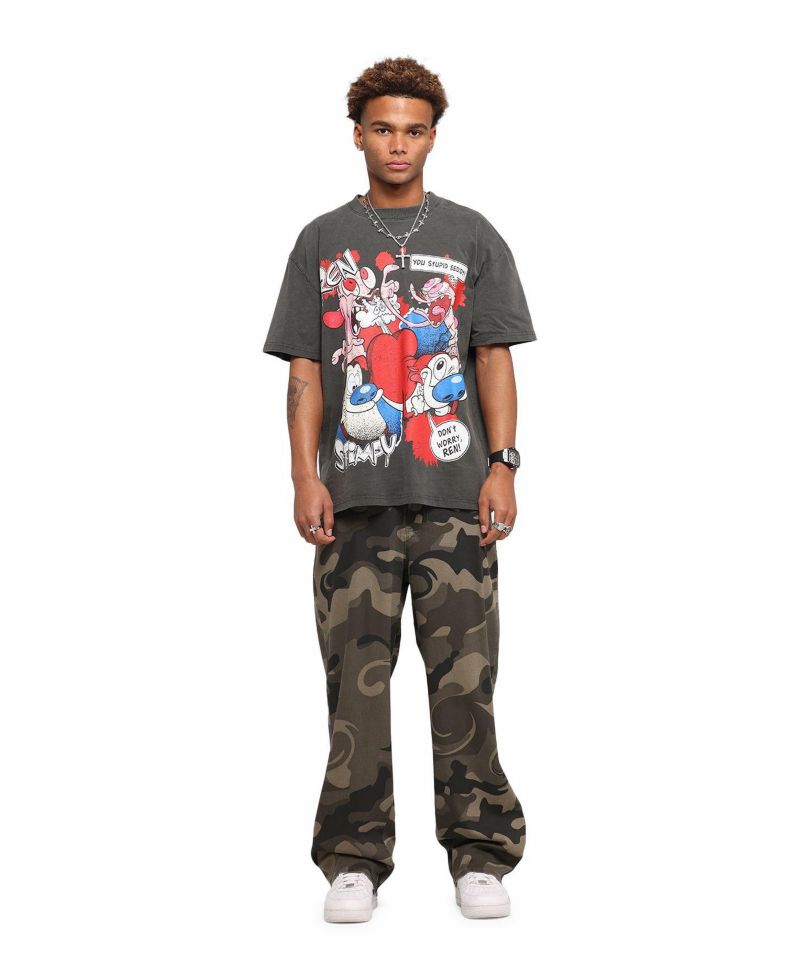 Men's Washed Camo Pants