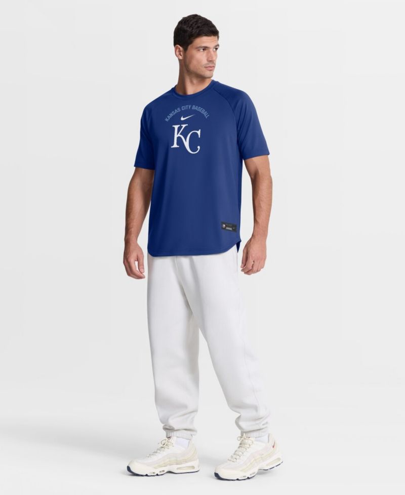 Men's Royal Kansas City Royals Authentic Collection Batting Practice Pre-Game Raglan Dri-FIT T-Shirt
