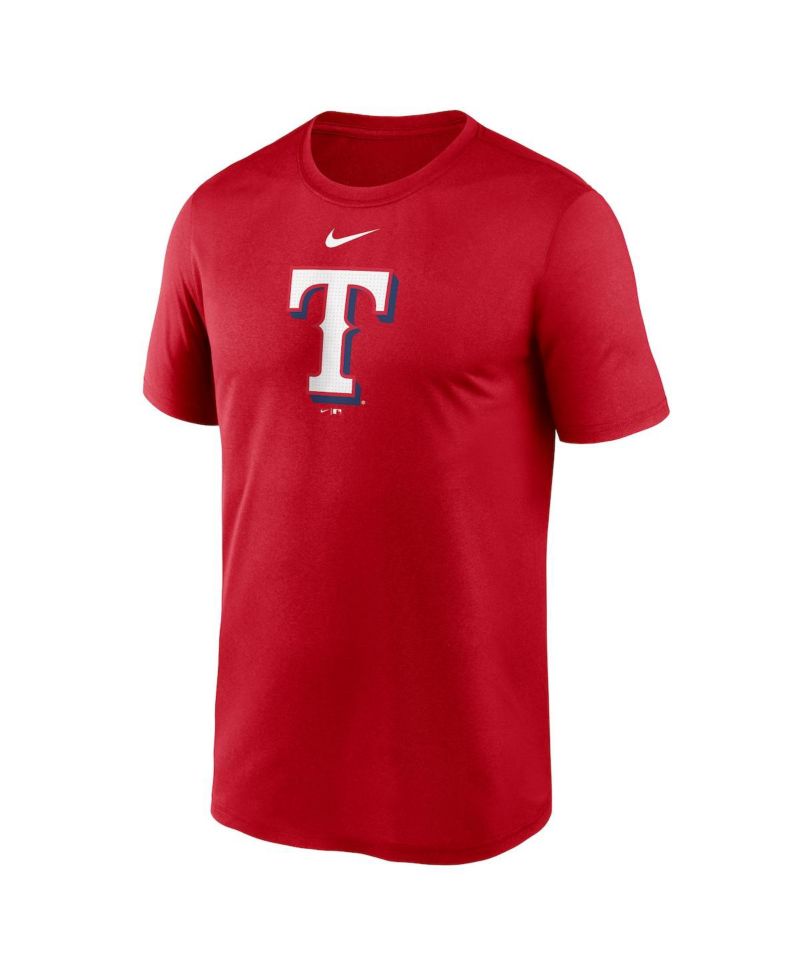 Men's Red Texas Rangers Legend Fuse Large Logo Performance T-Shirt