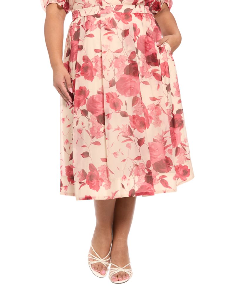 Plus A-Line Midi Skirt