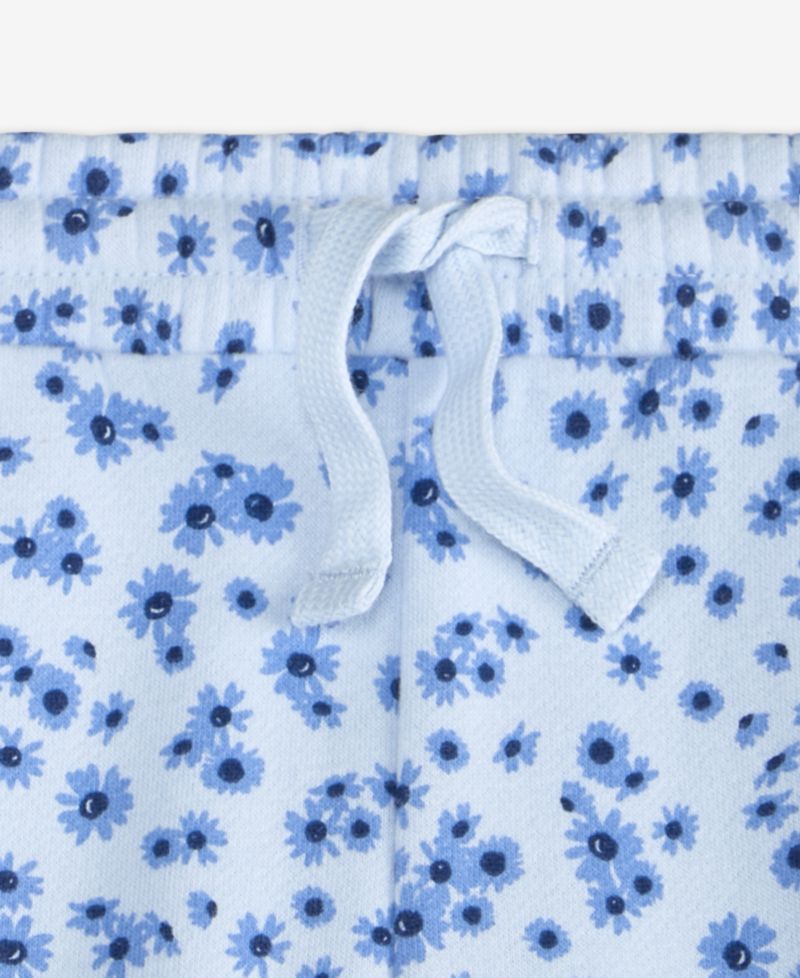 Girls' XS-XL Floral-Print Wide-Leg Sweatpants
