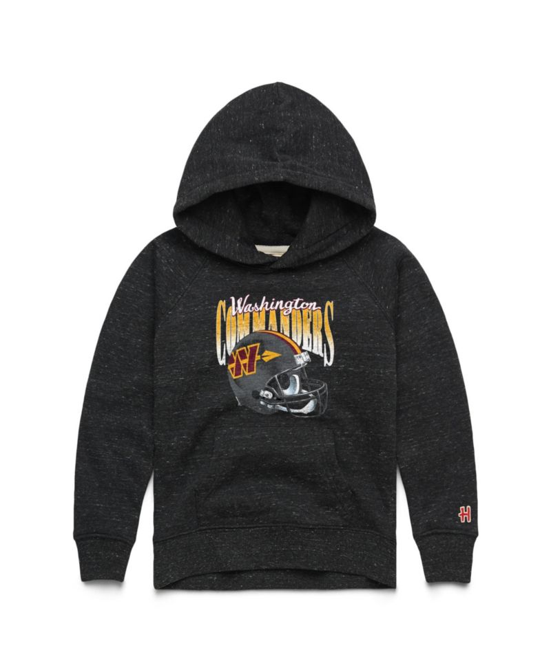 Boys' 4-20 Washington Commanders Gradient Helmet Tri-Blend Front Pouch Pocket Hoodie