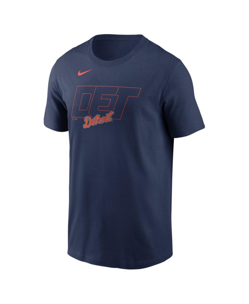 Men's Navy Detroit Tigers Alternate Logo 2-Hit T-Shirt