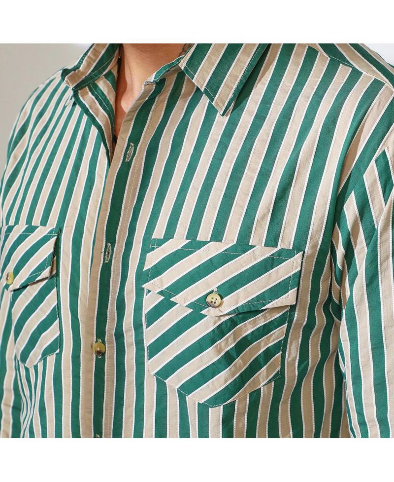 Men's Candy Striped Oversized Shirt