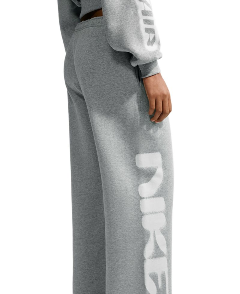 Women's Studio Fleece Medium Weight Oversized High-Rise Straight-Leg Graphic Pants