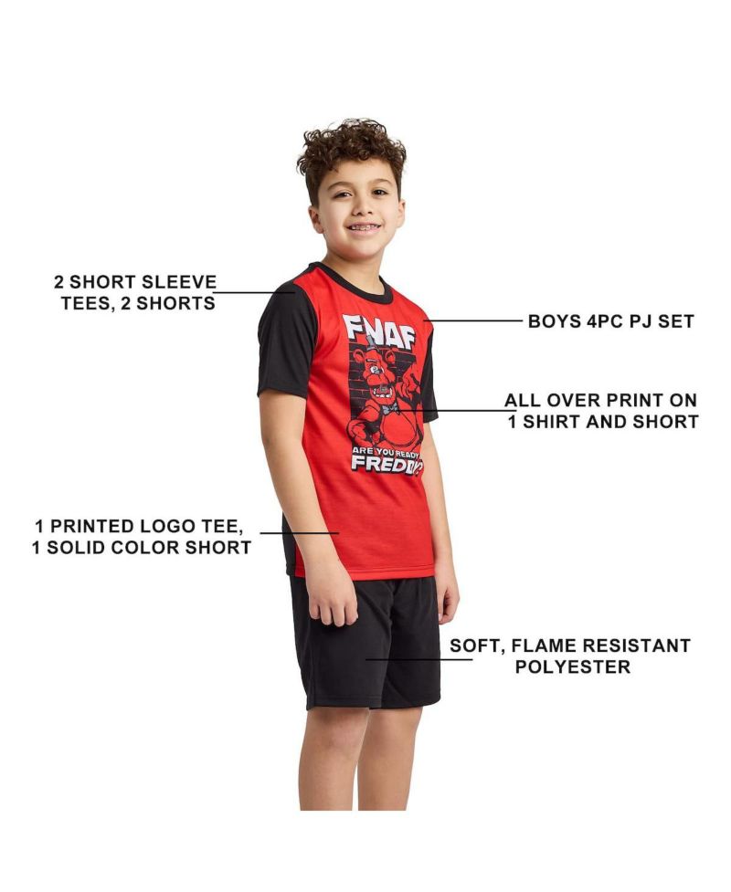 Big Boys Are You Ready For Freddy 4-Pack Pajama Set-14