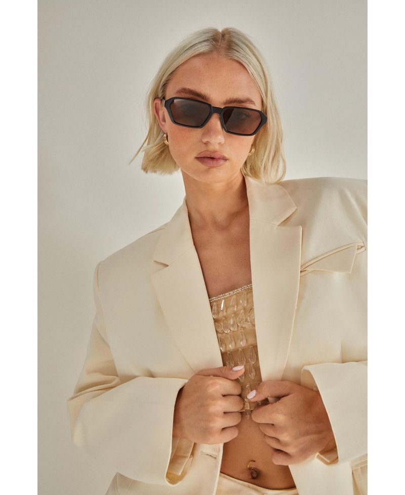 Women's Twill Oversized Tailored Blazer