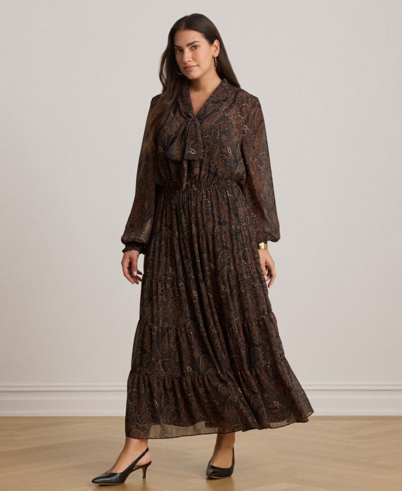 Women's Long-Sleeve Flare Dress