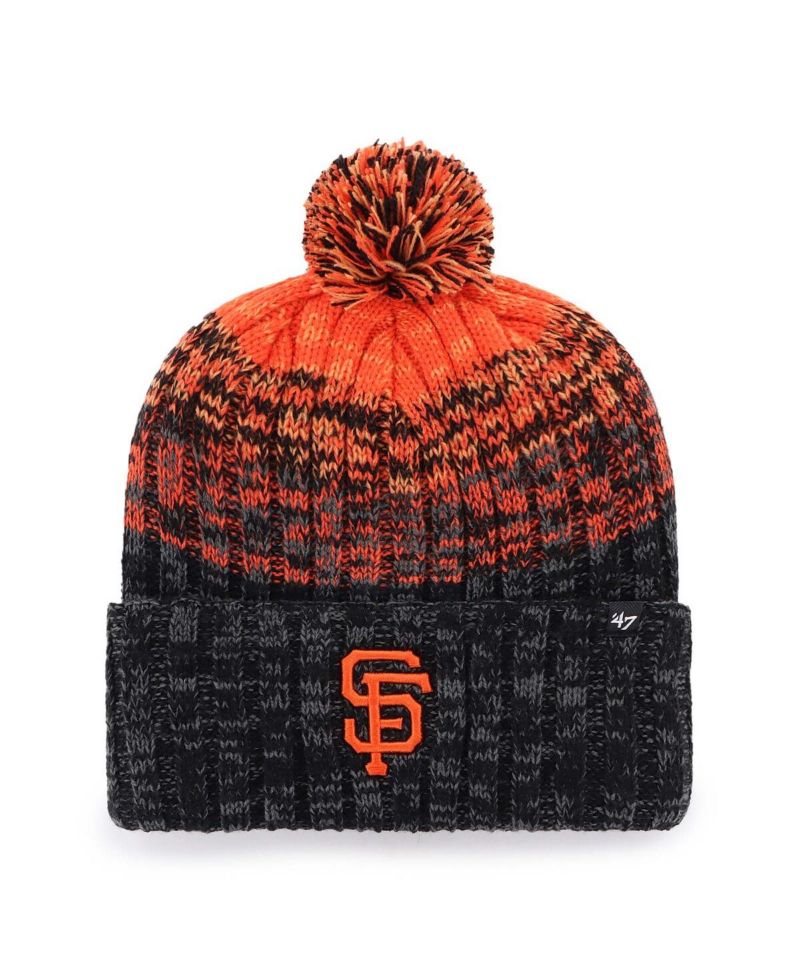 Men's Black San Francisco Giants Cascade Cuffed Knit Hat with Pom