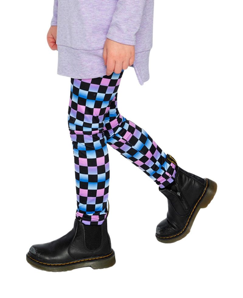 Little and Big Girl (6-12) Leggings Checkered Print