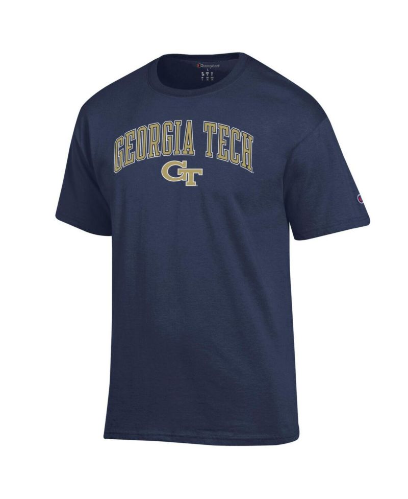 Men's Gold Georgia Tech Yellow Jackets Arch Over Logo T-Shirt