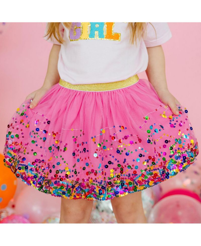 Baby Girls Baby Raspberry Confetti Tutu Skirt