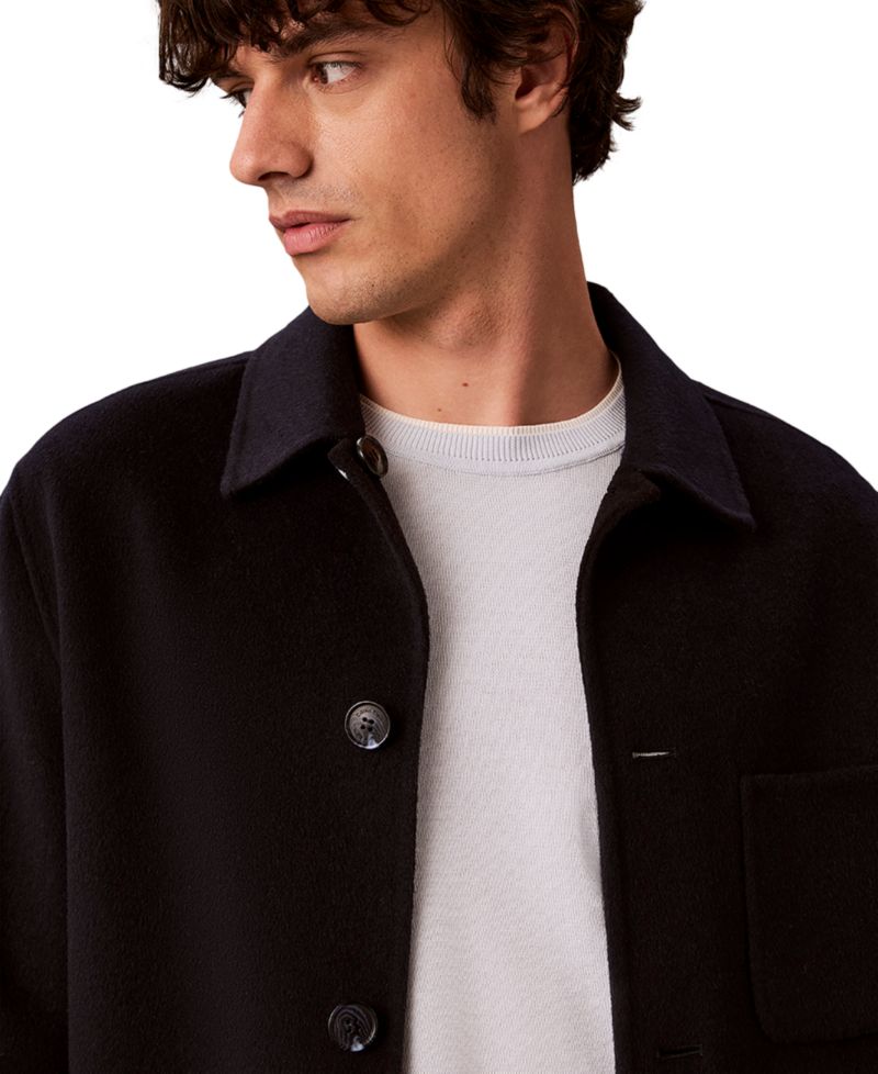 Men's Reversible Wool-Blend Classic-Fit Chore Jacket