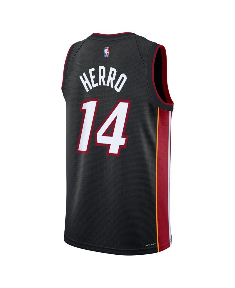 Big Boys and Girls Tyler Herro Black Miami Heat Swingman Jersey - Icon Edition