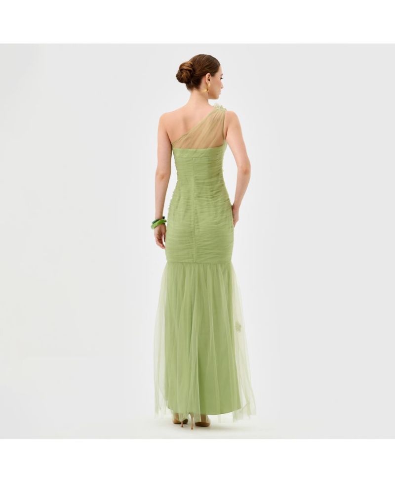 Women's Karoline One Shoulder Tulle Gown