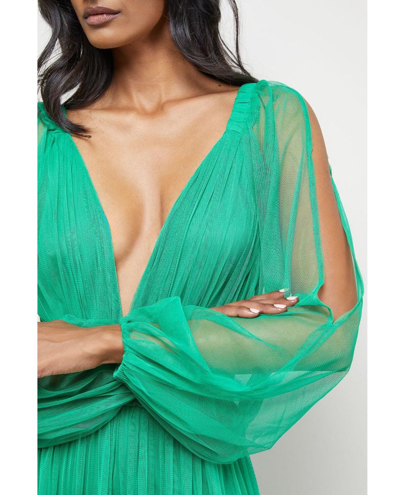 Women's Cinched Waist Maxi Dress