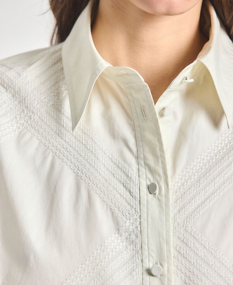Women's Piper Embroidered Point Collar Shirt Dress