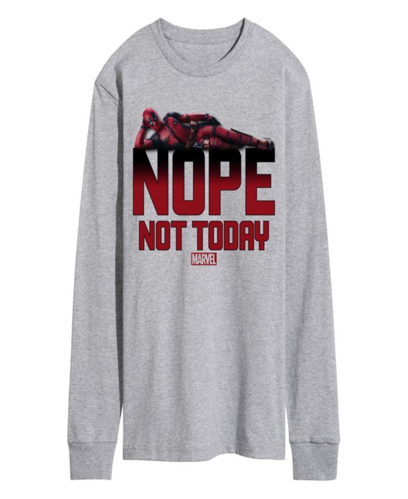 Men's Deadpool Nope Not Today Long Sleeve T-Shirt