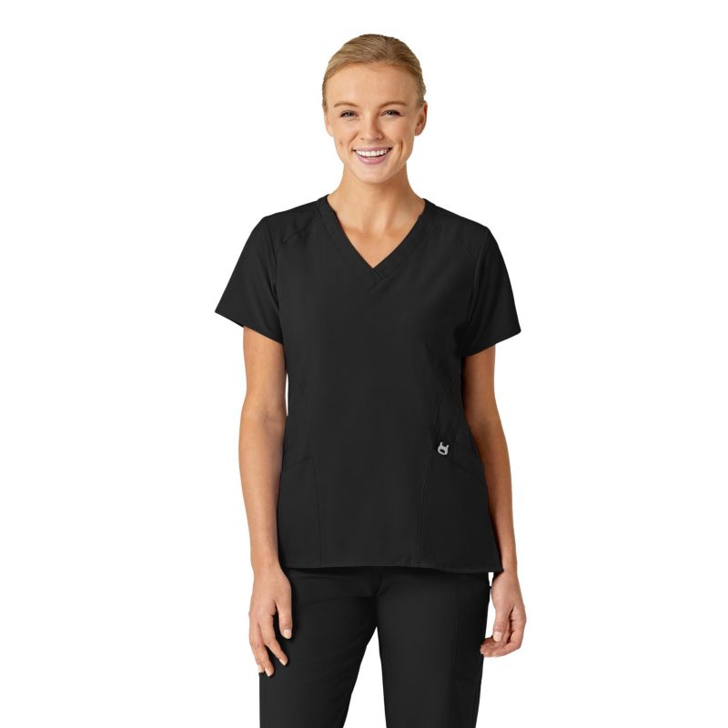Women's W123 Stylized V-Neck Scrub Top