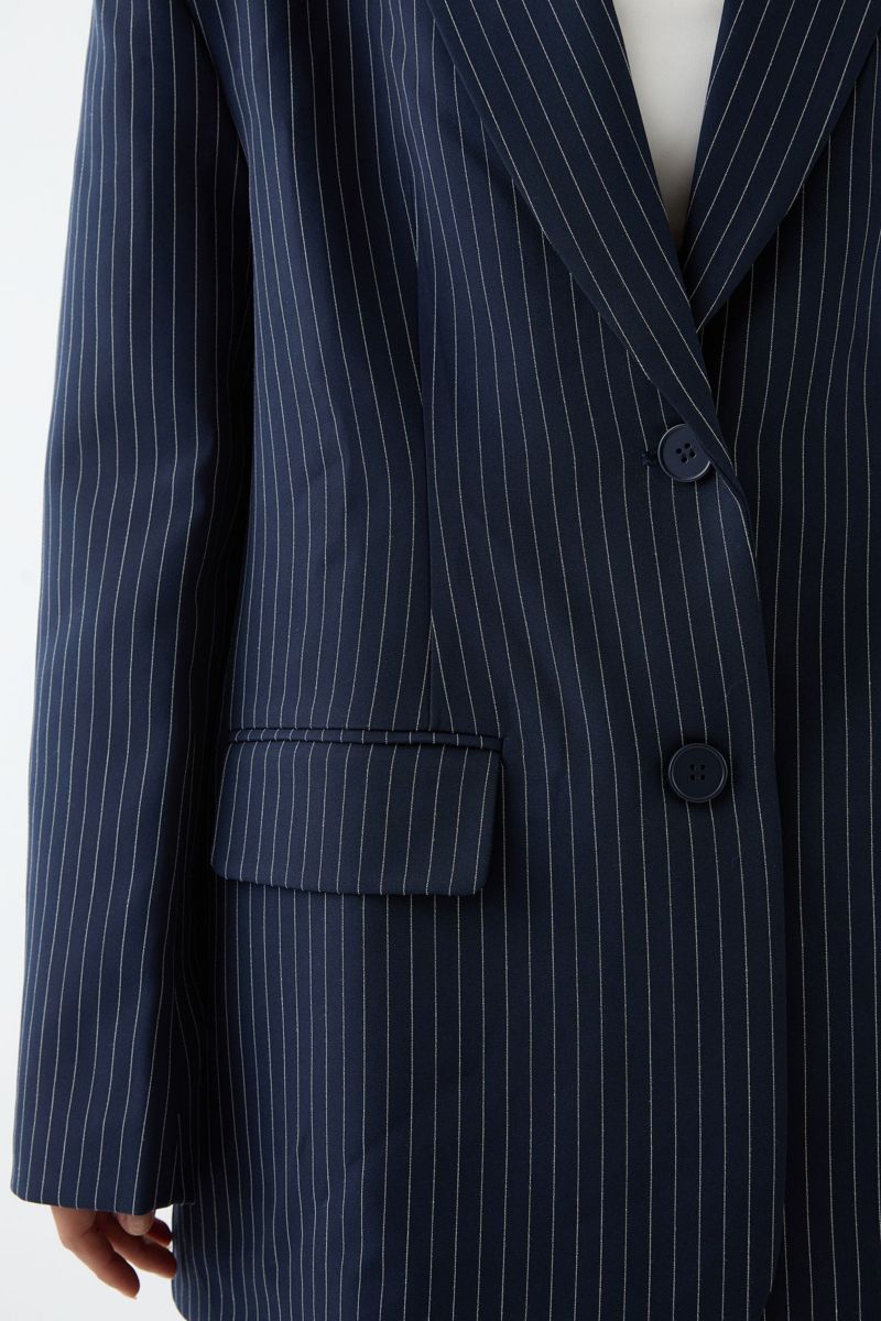 Women's Premium Pinstripe Oversized Blazer