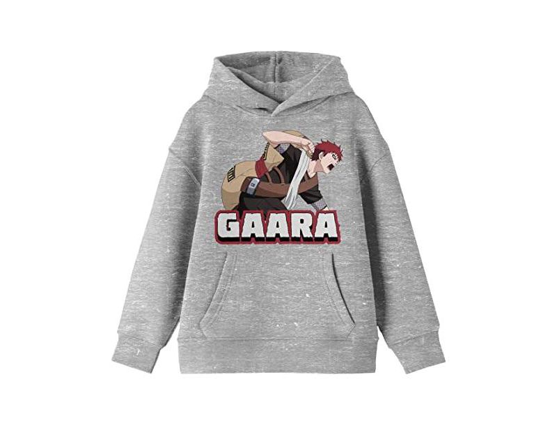 Classic Gaara Character in Action Pose Youth Athletic Heather Hoodie-XS