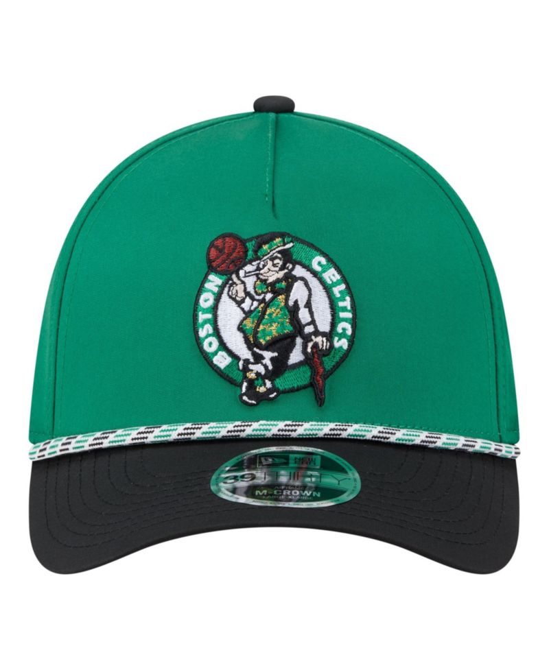 Men's Kelly Green/Black Boston Celtics Rope Two-Tone M-Crown A-Frame 39THIRTY Flex Hat