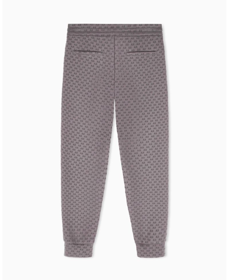 Men's Bonded Cotton Flocked All Over Logo Jogger