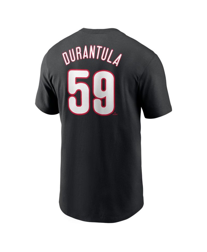 Men's Jhoan Duran Black Philadelphia Phillies Name & Number Player Nickname T-Shirt