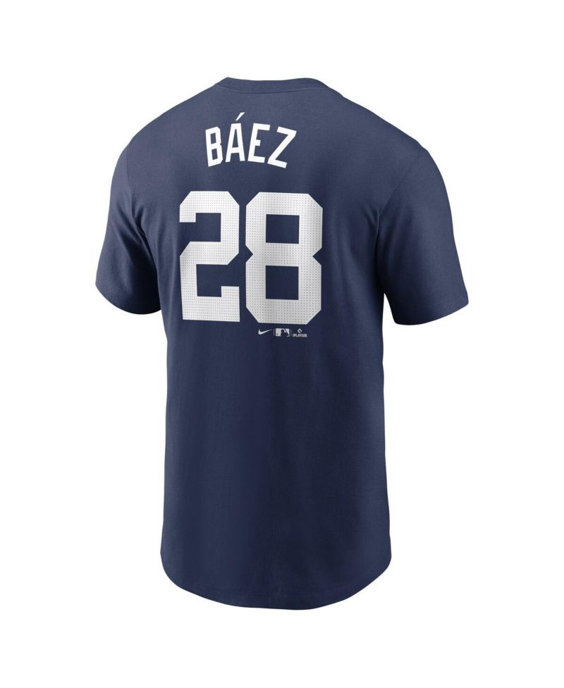 Men's Javier Baez Navy Detroit Tigers Fuse Name & Number T-Shirt