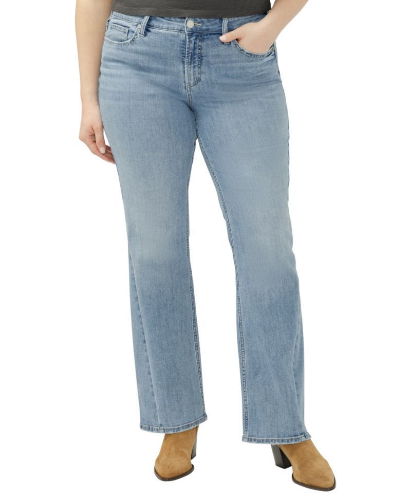 Plus Size Suki High-Rise Light-Wash Bootcut Jeans