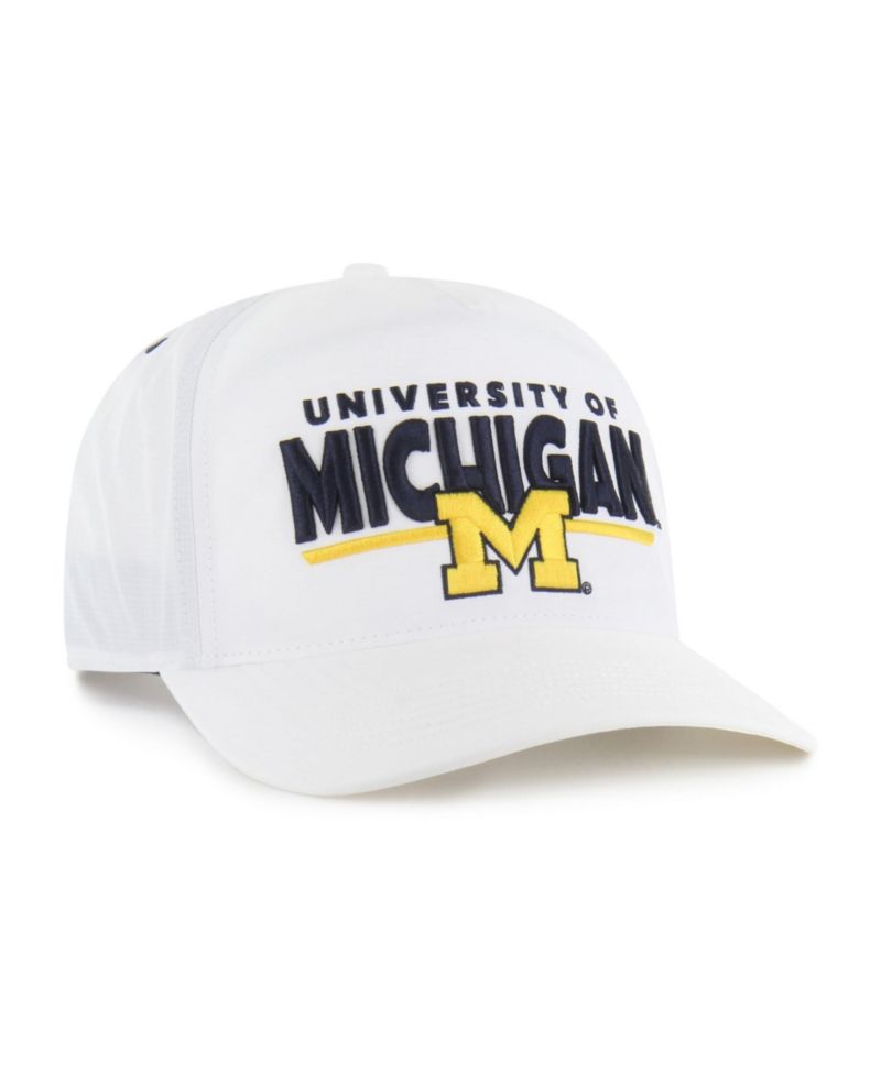 Men's and Women's '47 White Michigan Wolverines brrr&deg; Expressway Hitch Adjustable Hat