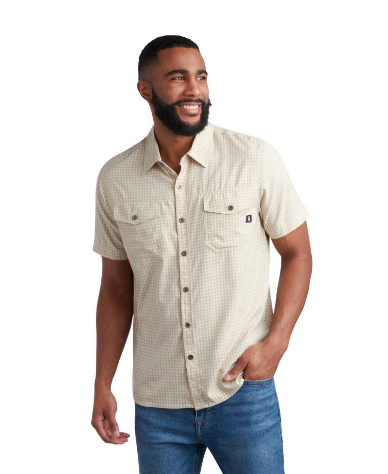 Men's Mini Check Slim-Fit Button-Down Shirt