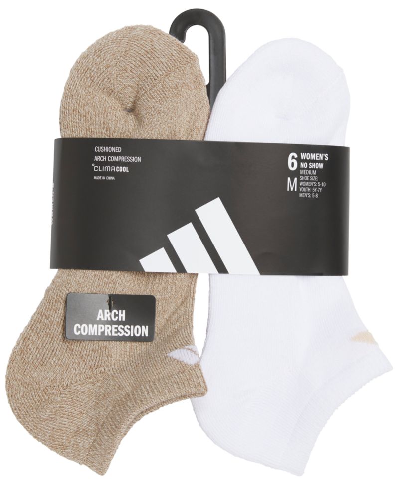 Women's Athletic Cushioned No Show Socks, 6-Pack