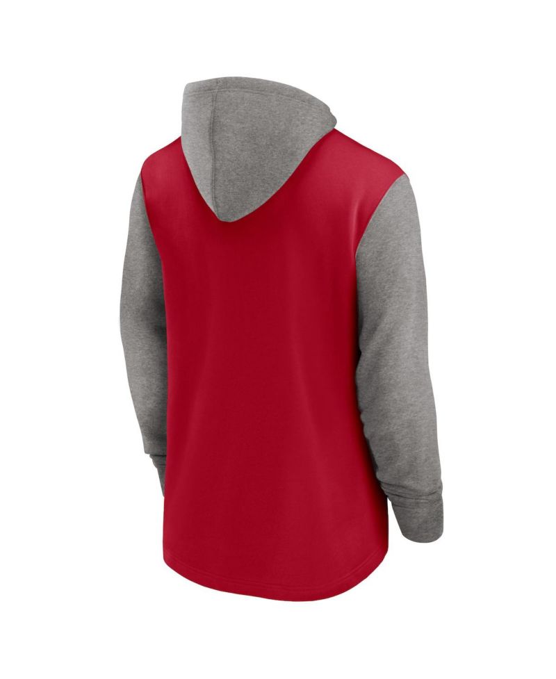Men's Red Tampa Bay Buccaneers Fashion Color Block Pullover Hoodie