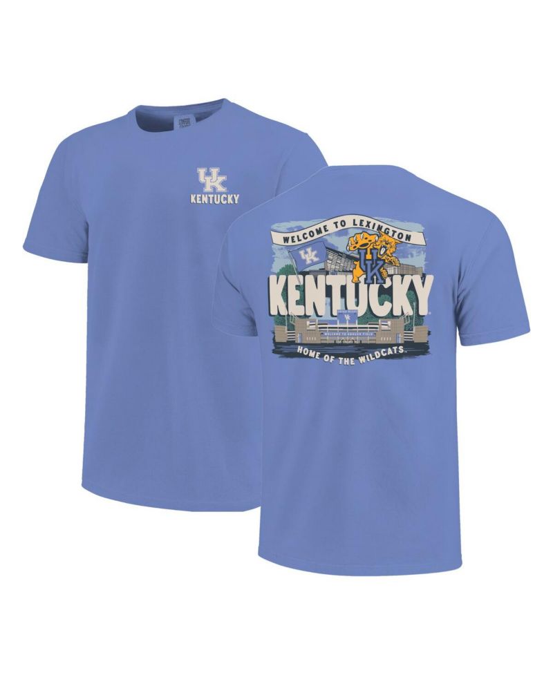 Big Boys and Girls Royal Kentucky Wildcats Comfort Colors Hyperlocal Campus Scene T-Shirt