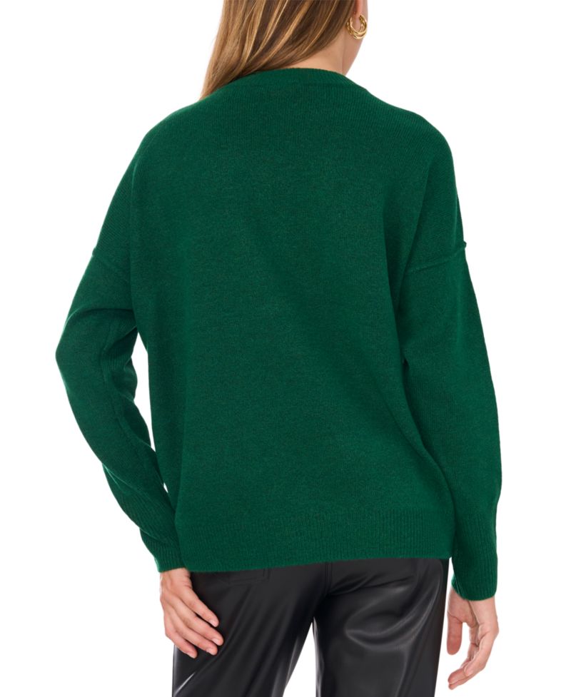 Women's Cozy Crewneck Long-Sleeve Extend-Shoulder Sweater