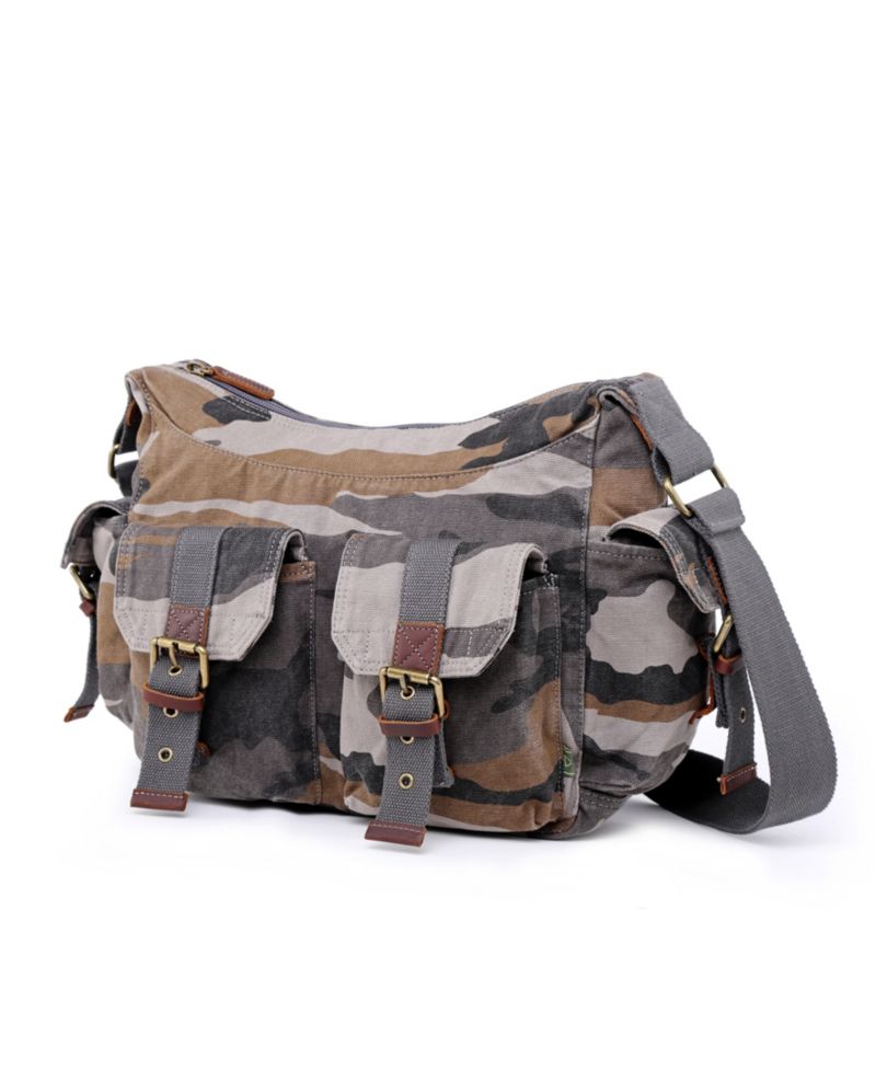 Camo Canvas Messenger Bag