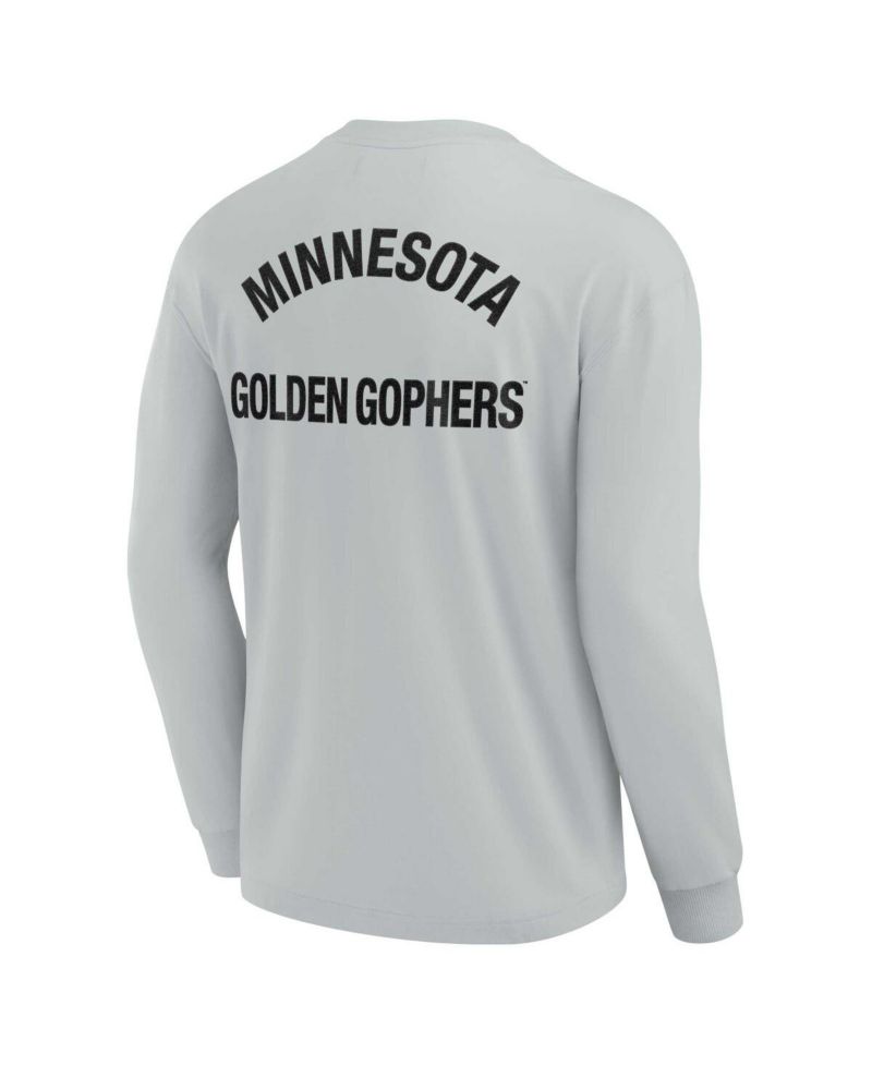 Men's and Women's Gray Minnesota Golden Gophers Elements Super Soft Long Sleeve T-Shirt
