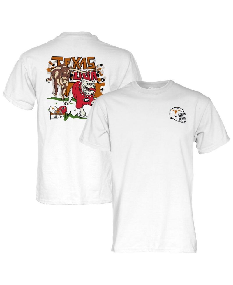 Men's and Women's White Texas Longhorns vs. Georgia Bulldogs 2024 Matchup T-Shirt