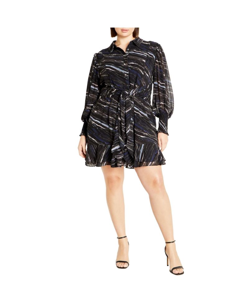 Women's Sheer Lover Print Dress