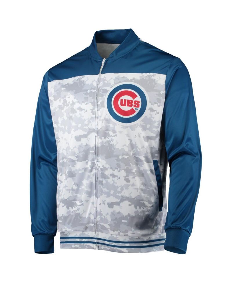 Men's Royal Chicago Cubs Camo Full-Zip Jacket