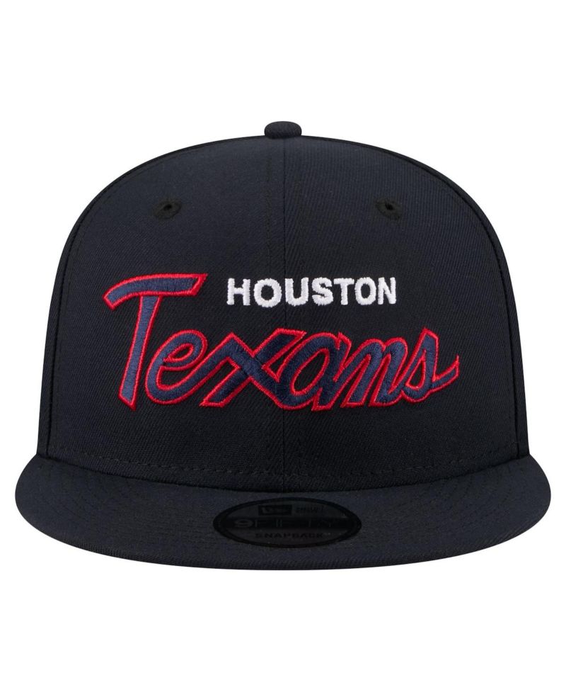 Men's Navy Houston Texans Core Team Script 9FIFTY Snapback Hat