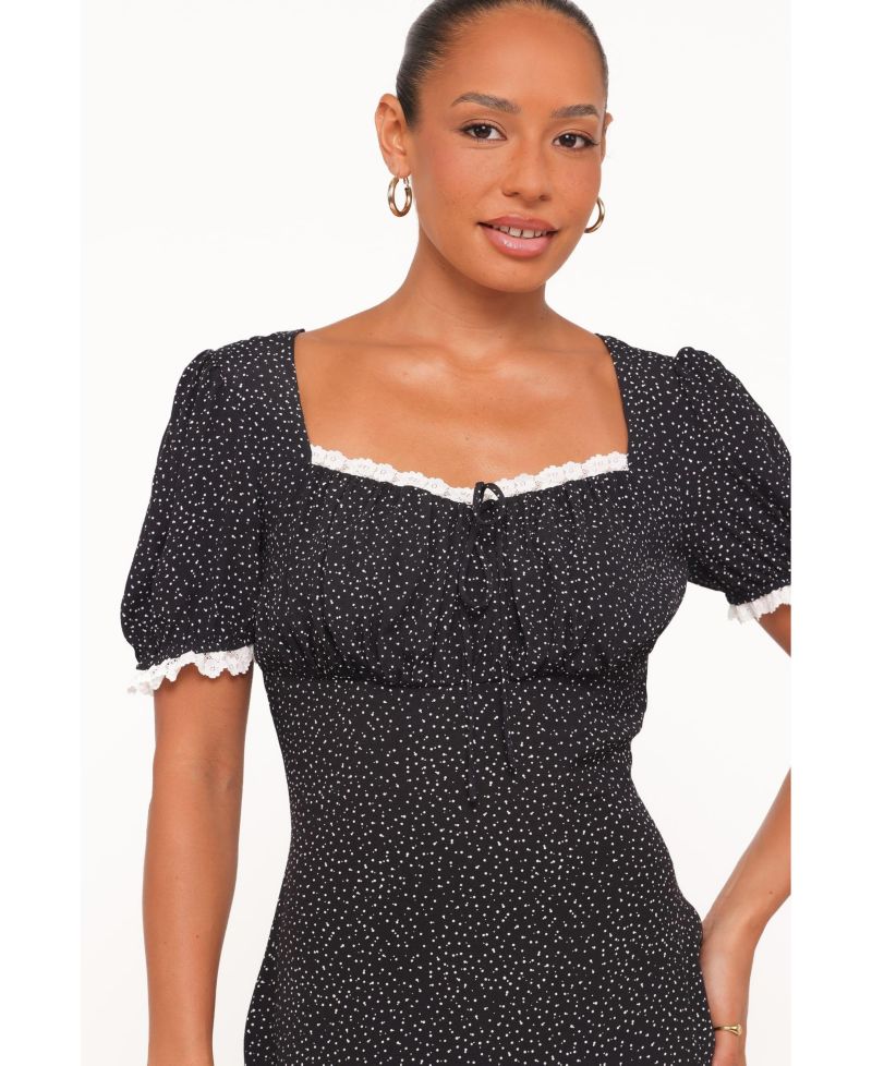 Women's Francine Lace A-Line Sweetheart-Neck Midi Dress