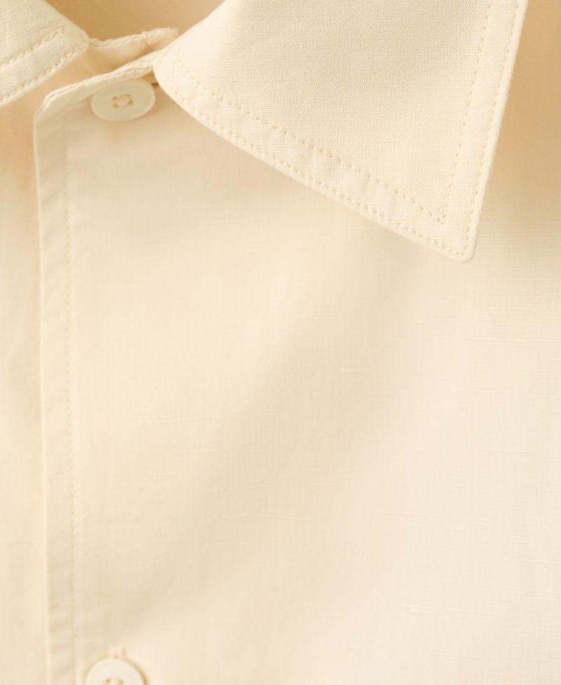 Men's Regular-Fit Cotton-Linen-Blend Shirt
