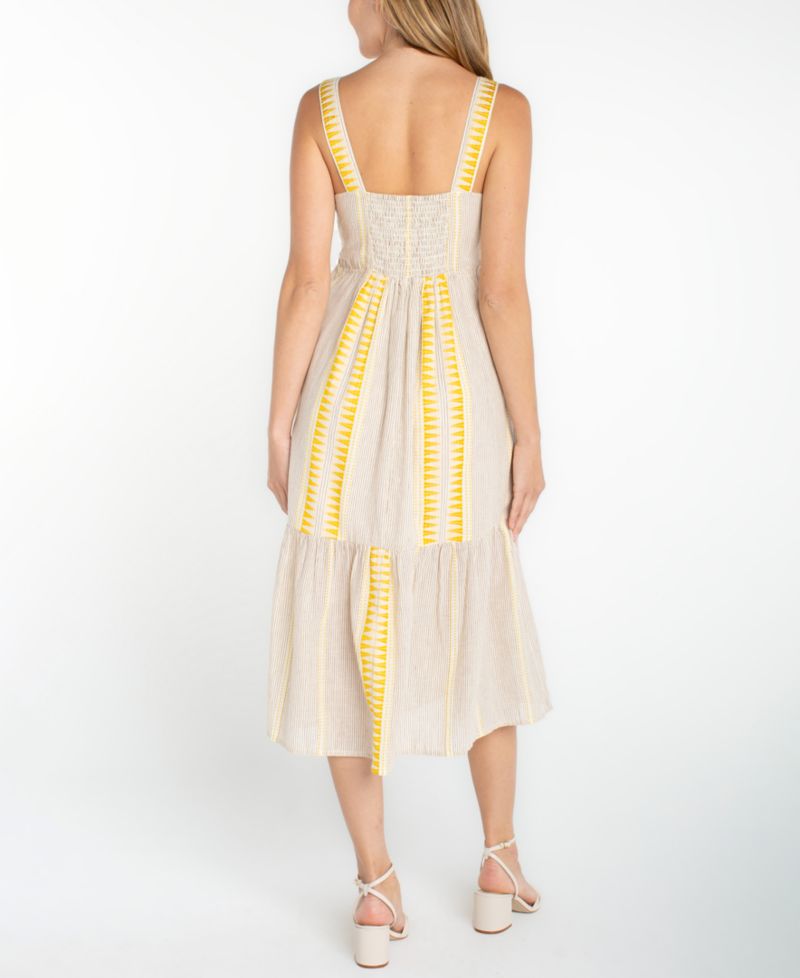 Petite Sleeveless V-Neck Midi Dress