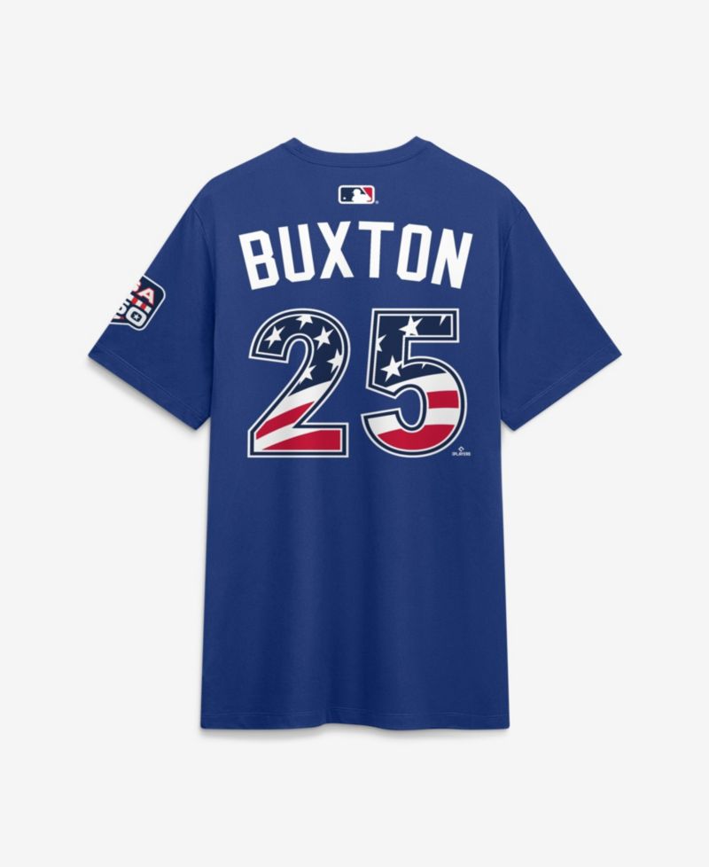 Men's 2026 All-Star Game American League Byron Buxton Rush Blue Name & Number T-Shirt