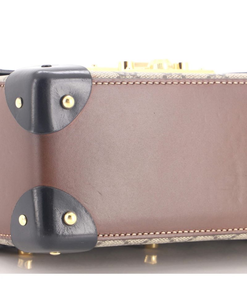 Small Padlock Bamboo Shoulder Bag GG Coated Canvas