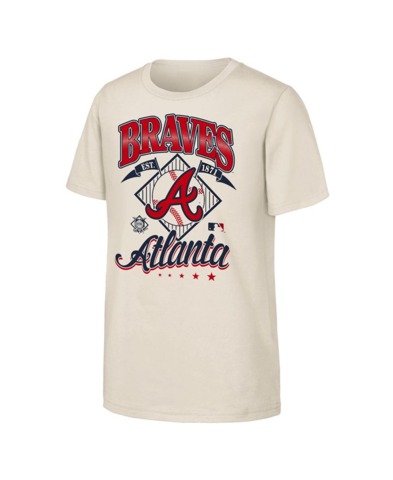 Boys' and Girls' Atlanta Braves Triple Hit Short-Sleeve Crewneck T-Shirt